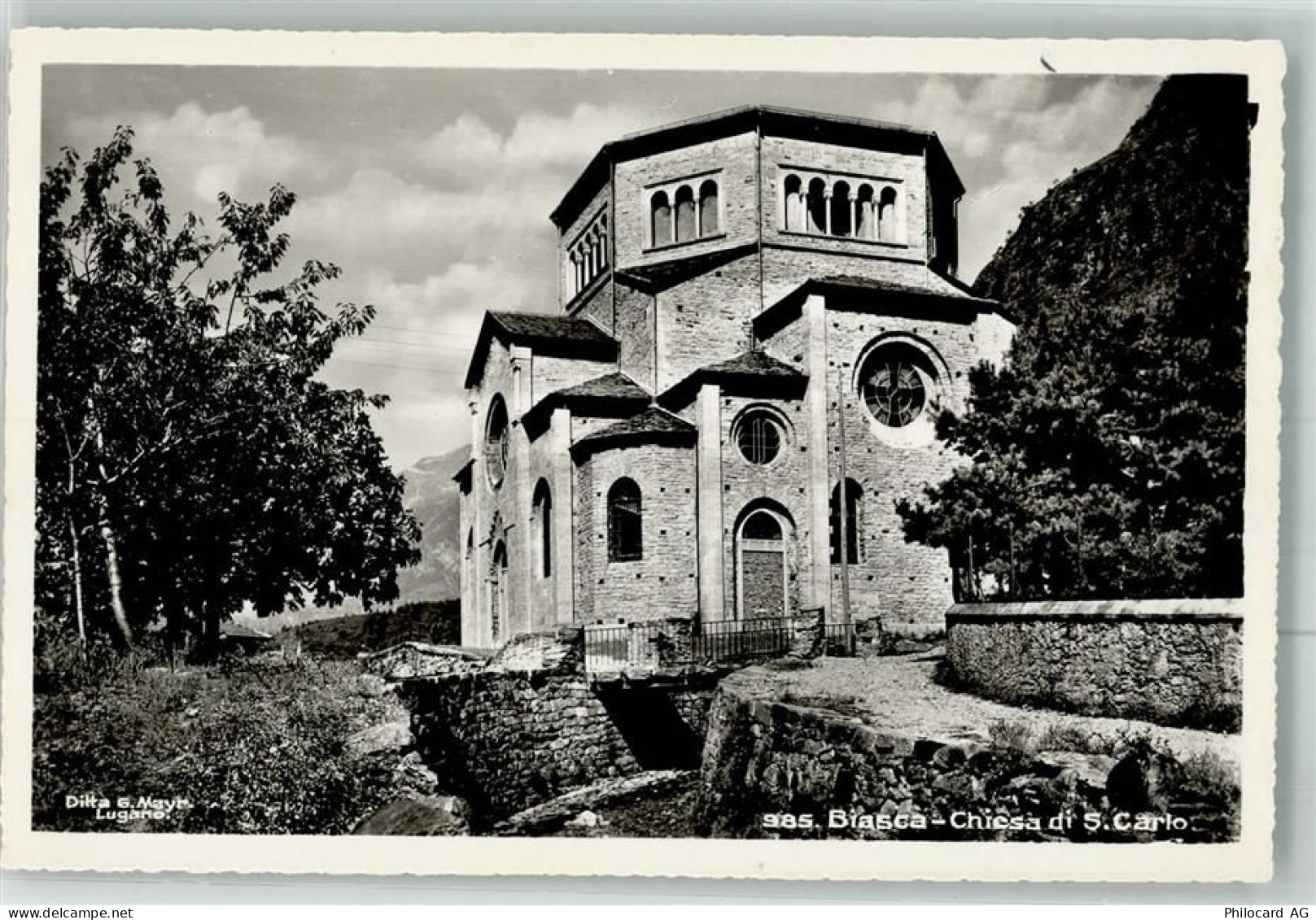 6710 Biasca 1951 Foto AK Kirche s. Carlo - 38025020