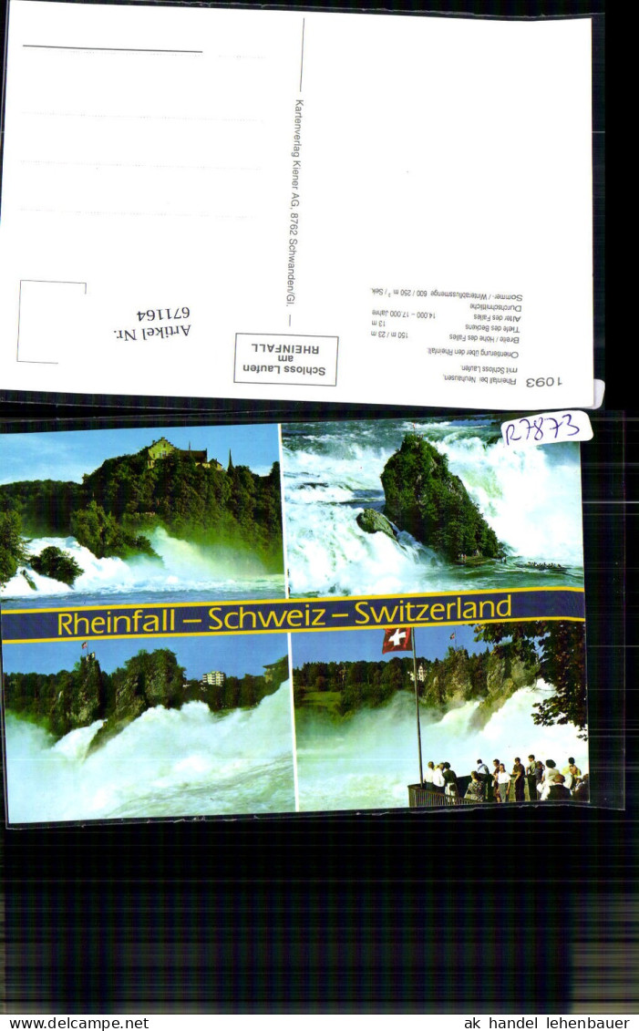 671164,Mehrbild Ak Rheinfall Neuhausen Schloss Laufen Laufen-Uhwiesen Switzerland