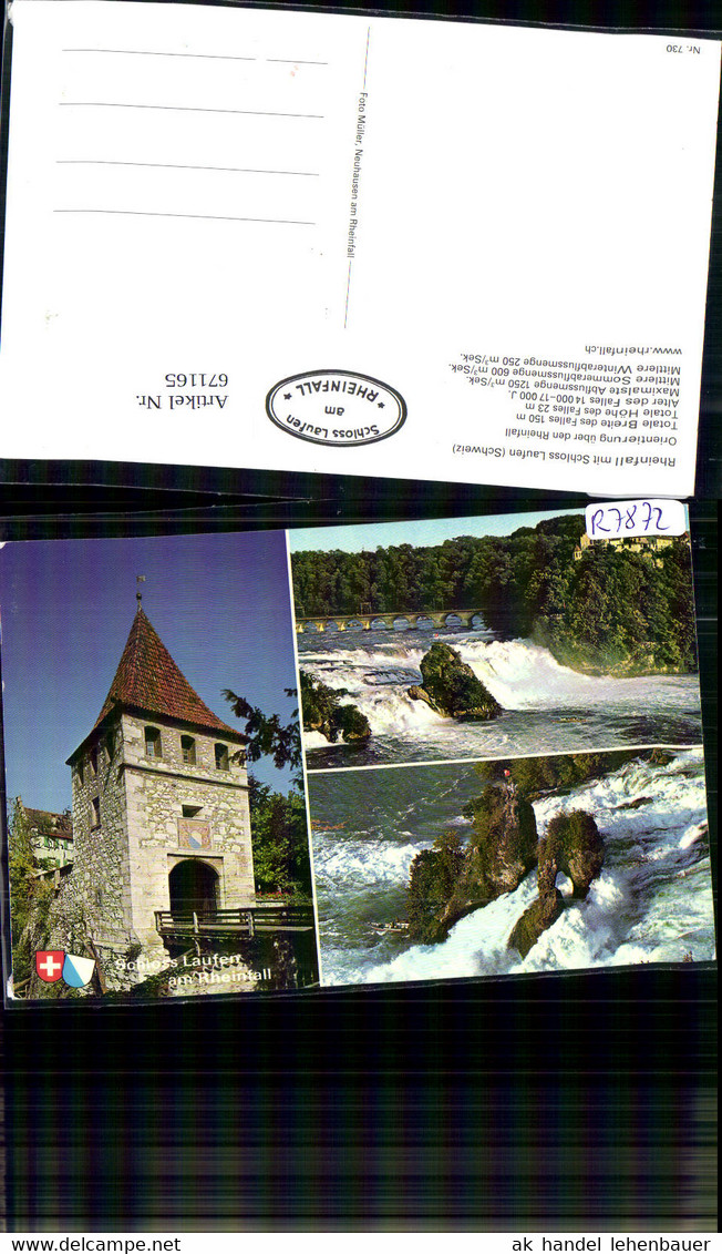 671165,Mehrbild Ak Rheinfall Schloss Laufen Laufen-Uhwiesen Switzerland