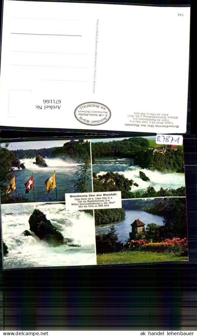 671166,Mehrbild Ak Rheinfall Laufen-Uhwiesen Neuhausen Schlössli Wörth Switzerland