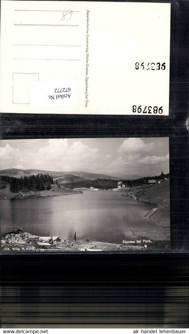 672772,Foto Ak Stausee b. Pack Hirschegg-Pack