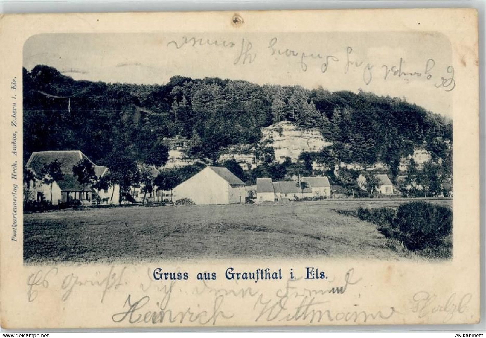 67290 La Petite-Pierre Lützelstein 1901 Lithographie Graufthal Elsass - 51677465