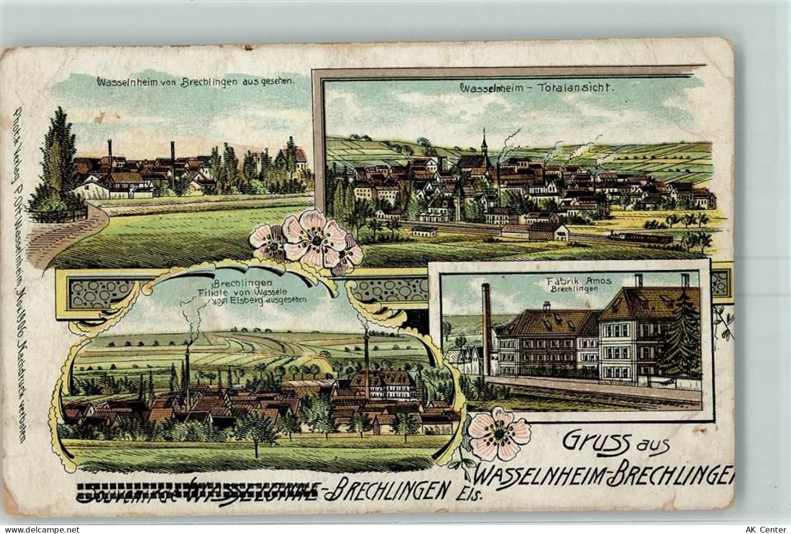67310 Wasselonne Wasselnheim Gebrauchsspuren Gruss aus Lithographie Fabr... - 13603762