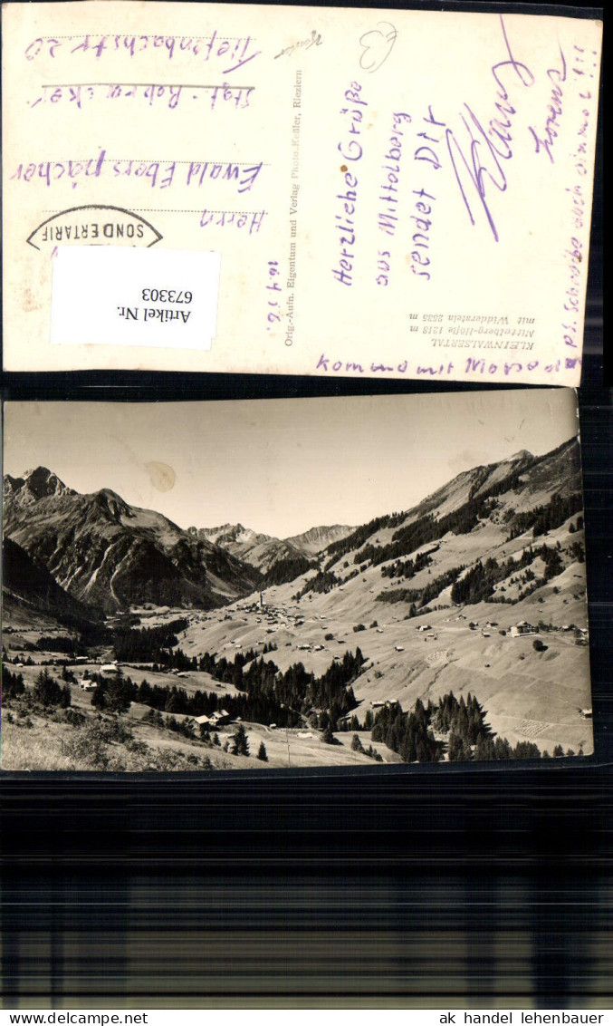 673303,Foto Ak Kleinwalsertal Mittelberg Mittelberg-Höfle m. Widderstein
