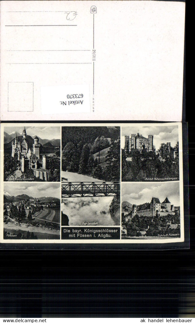 673370,Mehrbild Ak Füssen i. Allgäu Schloss Neuschwanstein Schloss Füssen