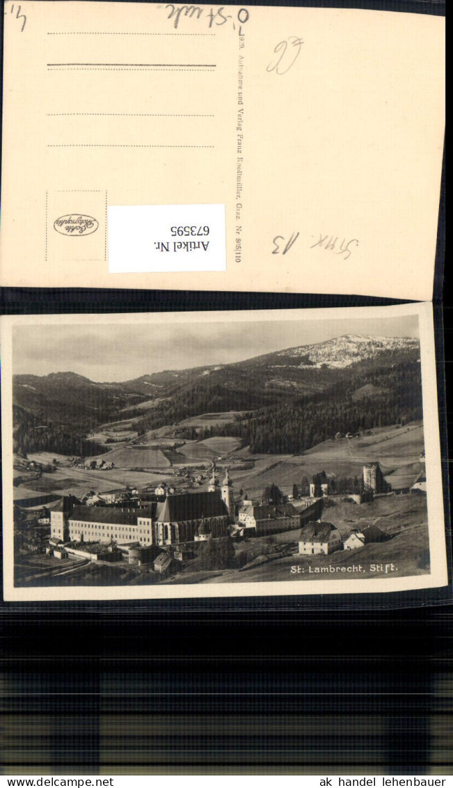 673595,Foto Ak St Lambrecht Stift Sankt Lambrecht