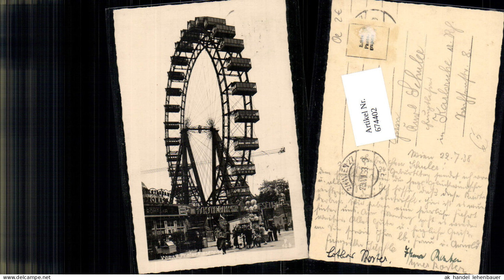 674402,Wien Leopoldstadt Riesenrad Prater