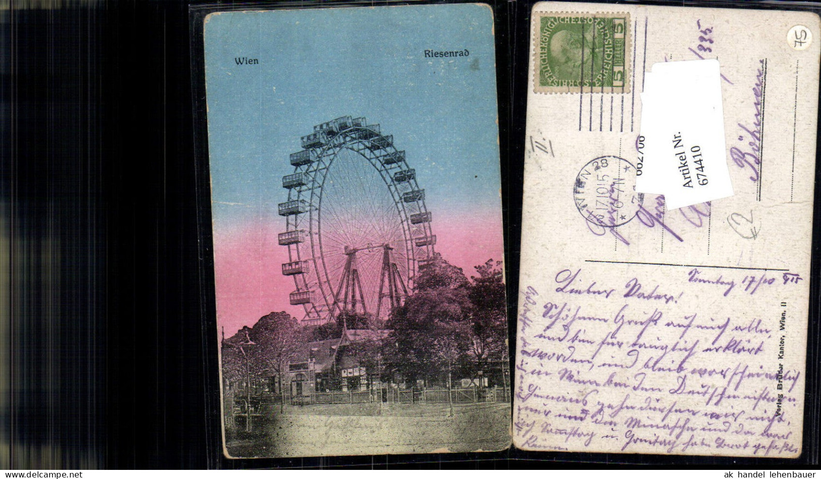 674410,Wien Leopoldstadt Riesenrad Prater