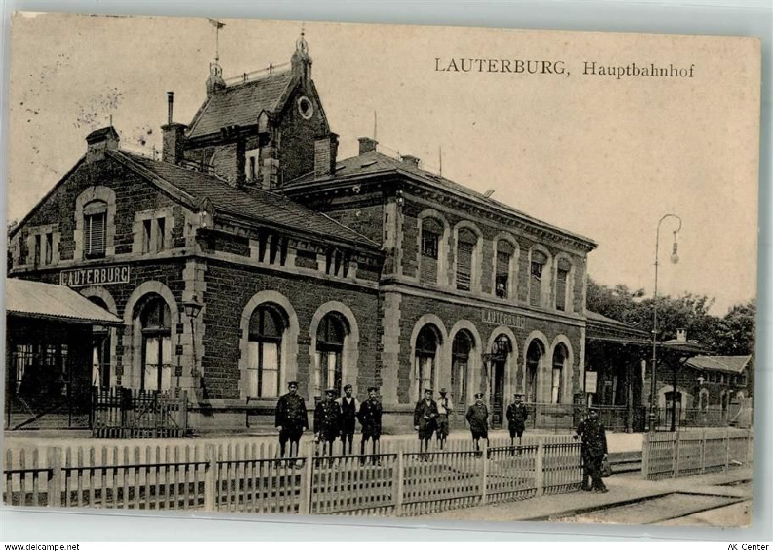 67630 Lauterbourg Lauterburg 1916 Foto AK Hauptbahnhof Zensur - 13551473