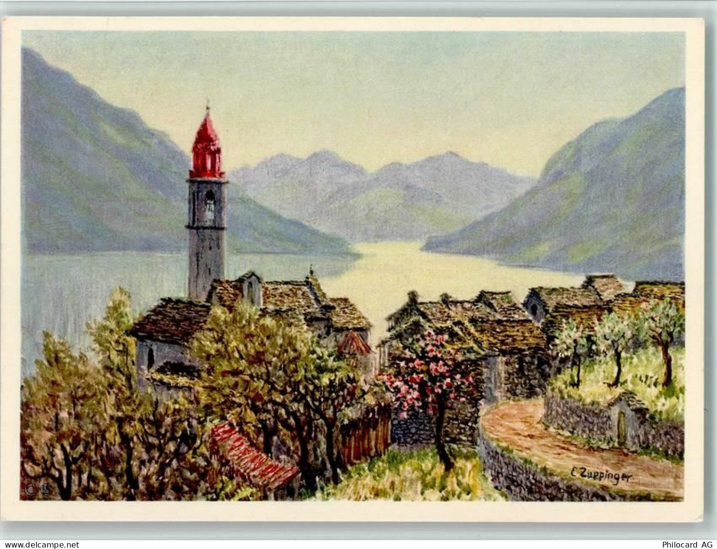 6777 Ronco Quinto Künstlerkarte Ronco s/Ascona Lago Maggiore E. Zuppinge... - 11056436