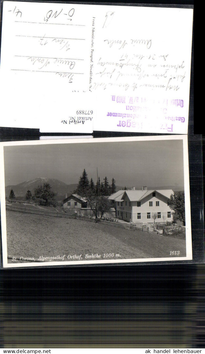 677889 St. Corona am Wechsel b. Kirchberg am Wechsel Orthof