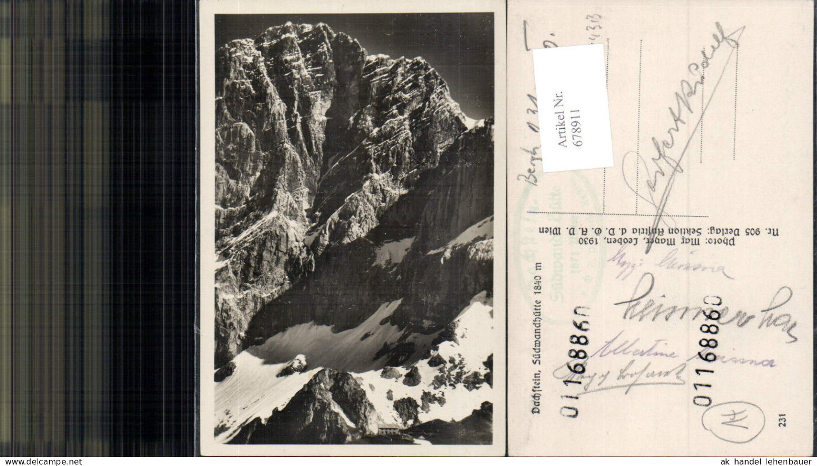 678911 Dachstein Südwandhütte Ramsau am Dachstein Schladming