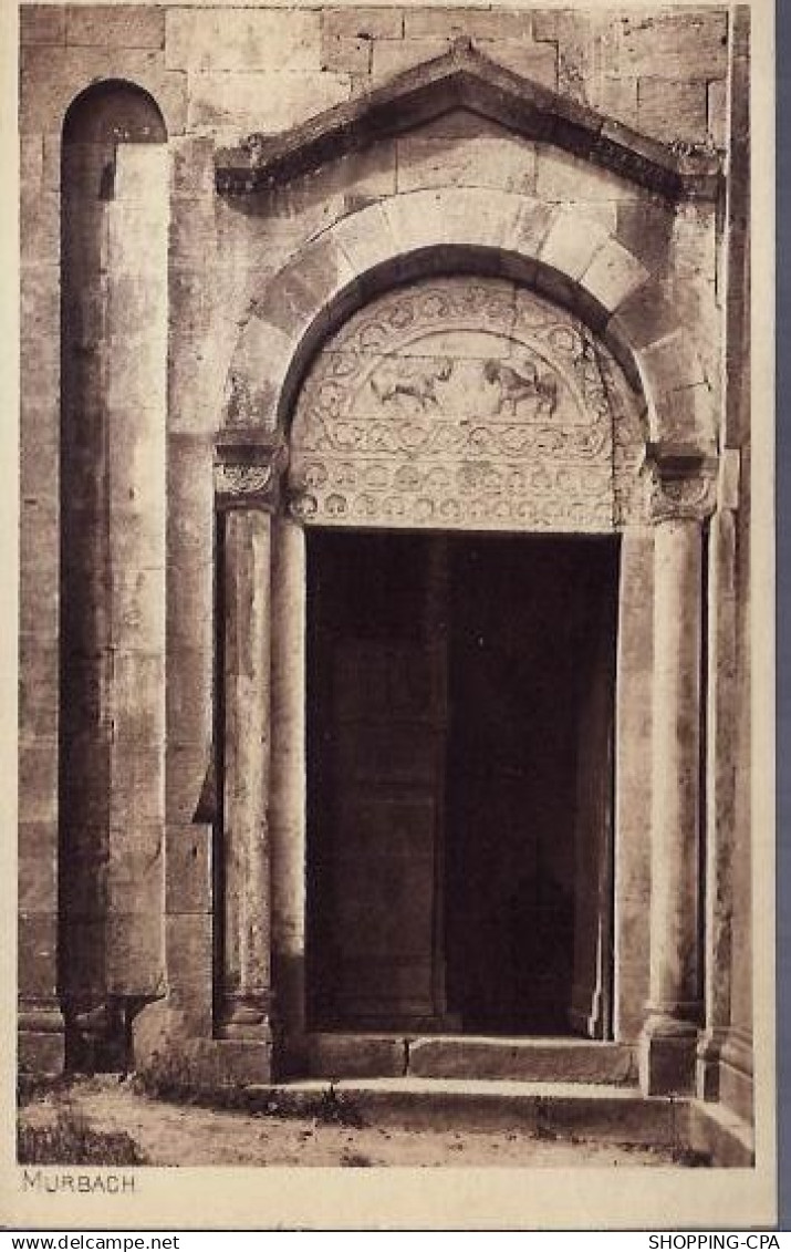 68 - Murbach - Porte en bois - Non voyagé - Dos divisé