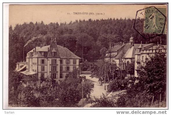 68 , TROIS EPIS ( cachet oblitération exagonal )