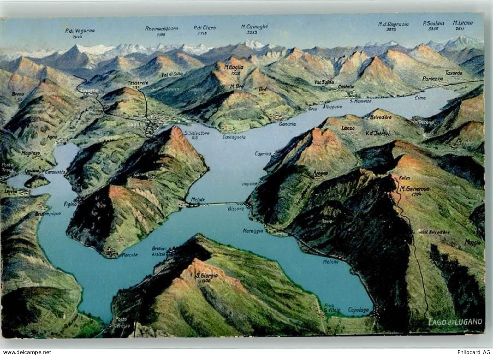 6816 Bissone - Luganer See Vogelschau - 39497639