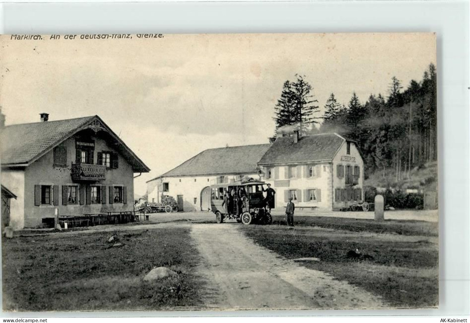 68160 Sainte-Marie-aux-Mines Markirch 1908 - Grenze Omnibus Gasthaus - 51890436