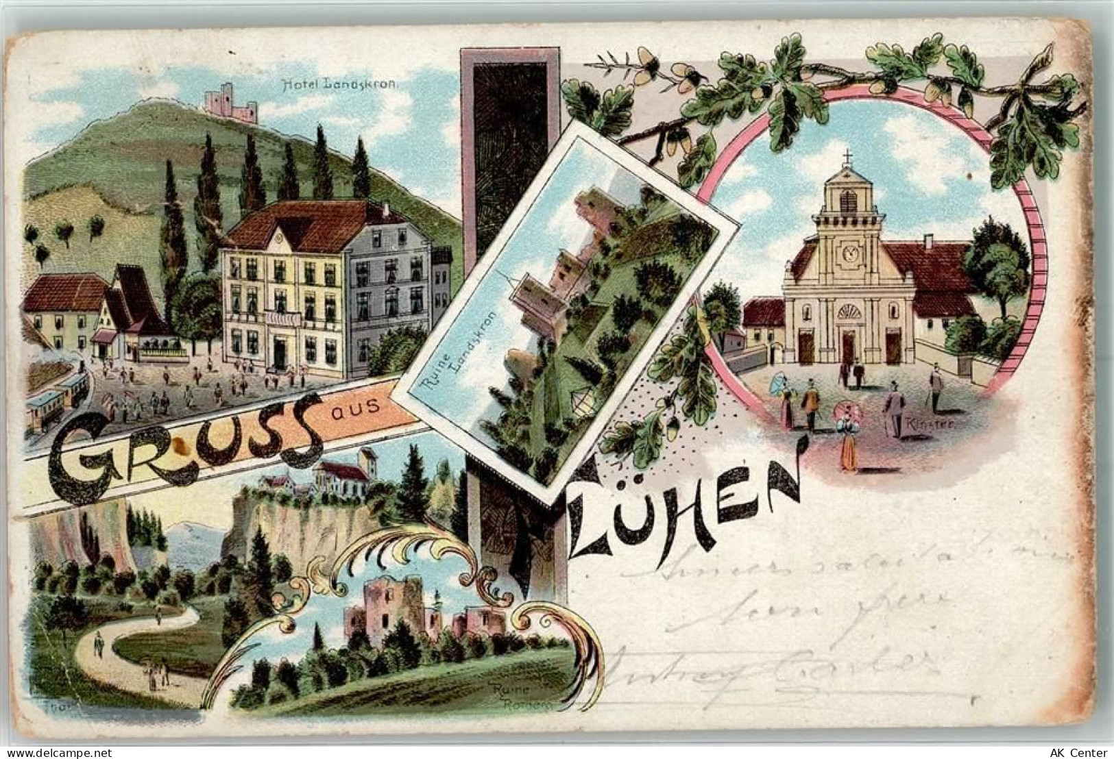 68220 Leymen Leimen 1899 Gebrauchsspuren Hotel Ruine Landskron Flühen Kl... - 13633785