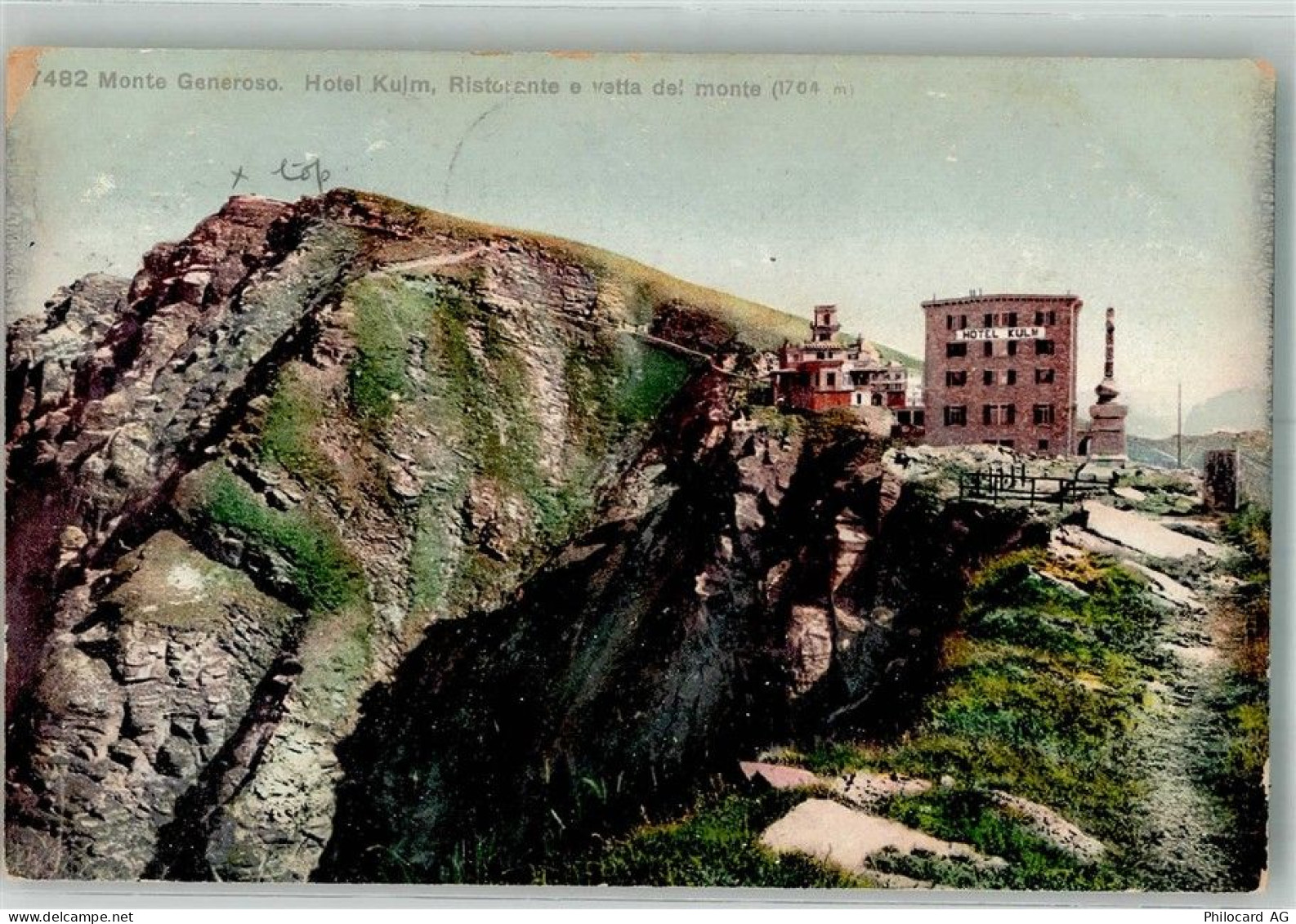 6825 Capolago 1908 Foto AK Hotel Kulm Monte Generosa - 38218843