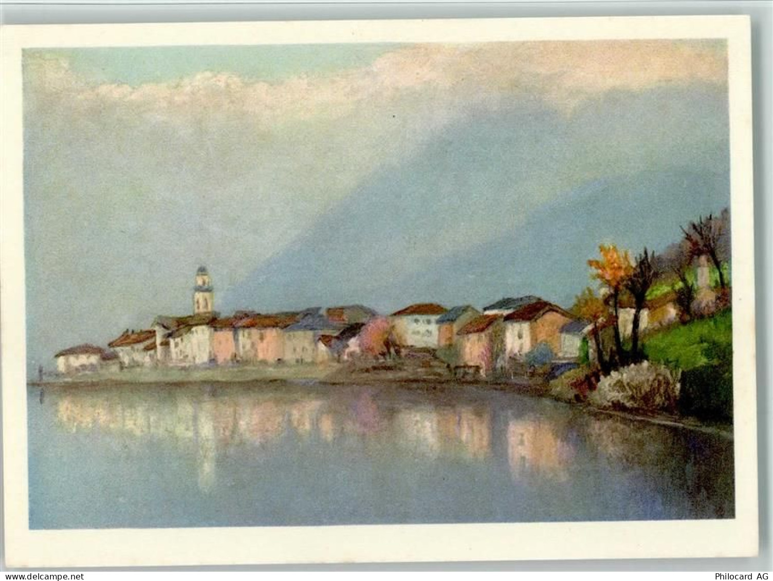 6827 Brusino Arsizio Poiana Künstlerkarte Lago di Lugano Luganer See - 10063525