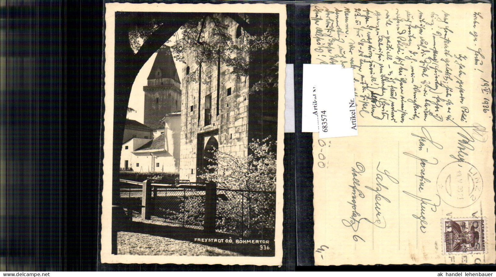 683574 Freistadt Böhmertor 1936