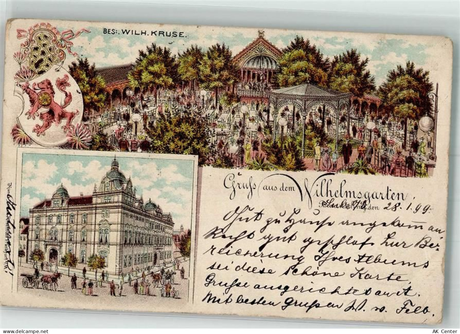 68360 Soultz-Haut-Rhin Sulz 1899 Lithographie Gasthaus Etablissement "Wi... - 13642224