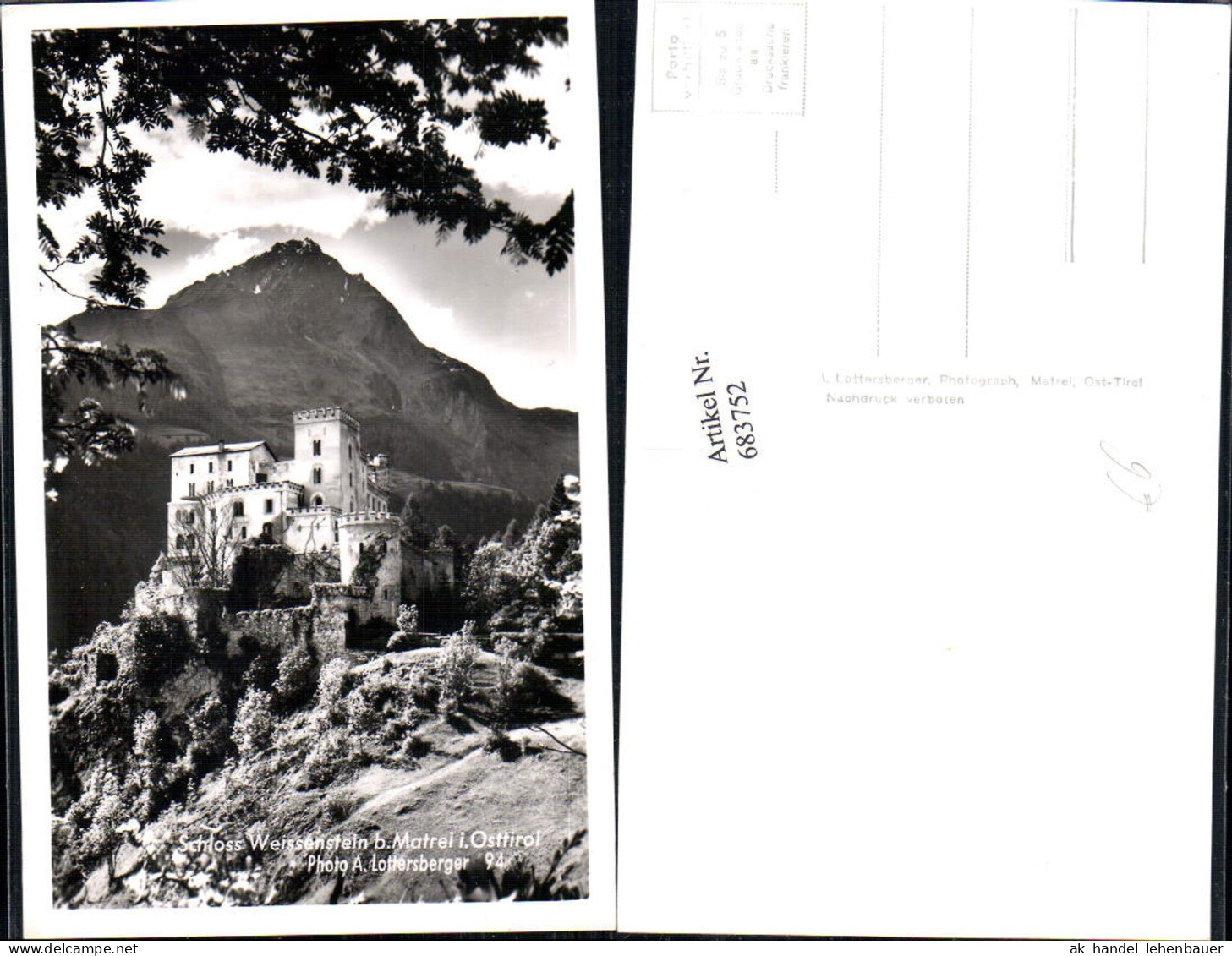 683752 Schloss Weissenstein bei Matrei in Osttirol