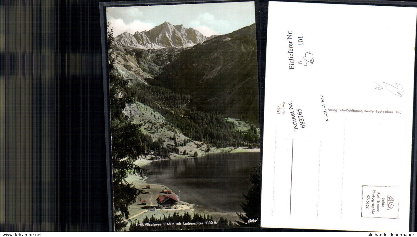 683765 Vilsalpsee Tirol b. Tannheim Vils Vilsalpe