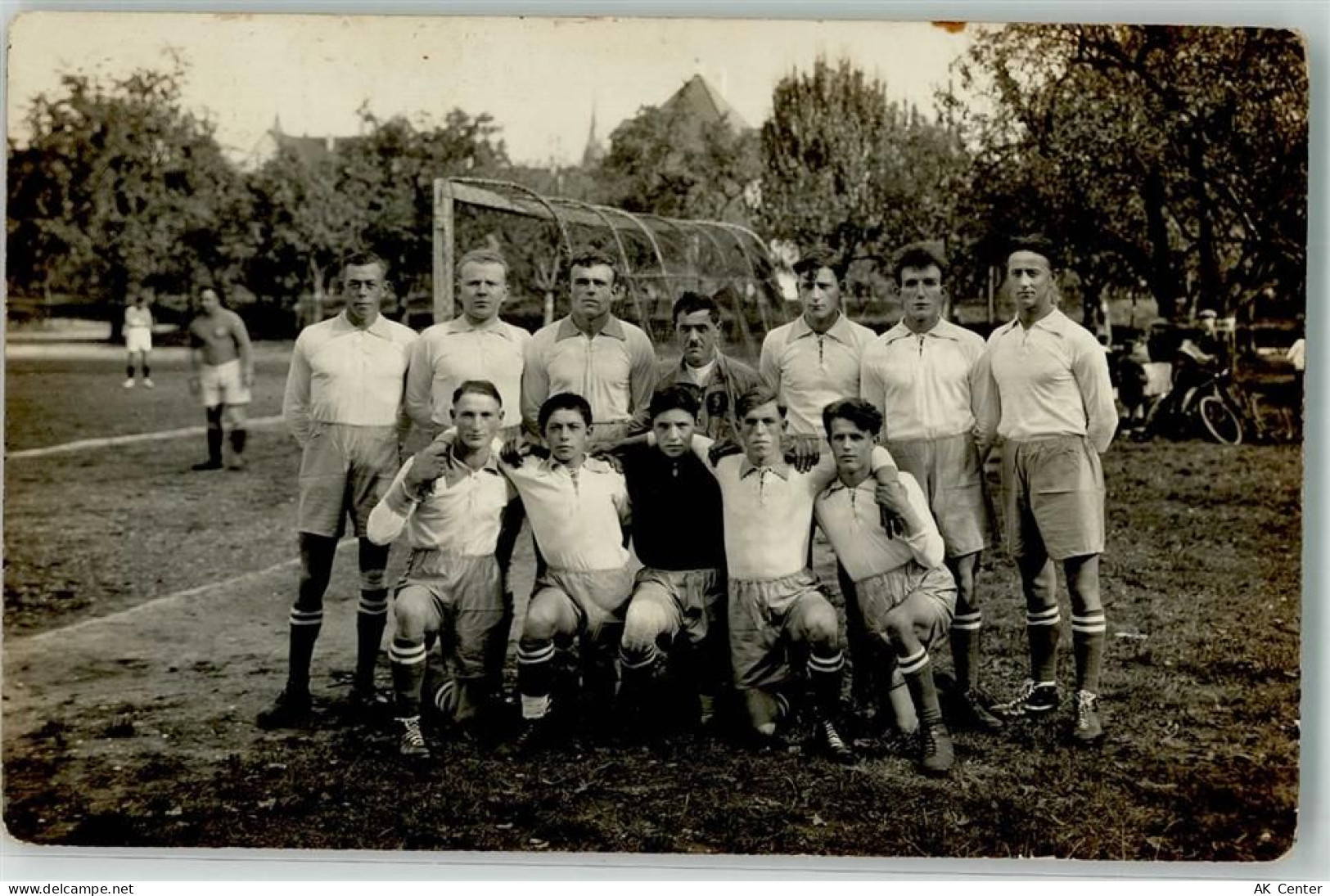 68526 W6802 Ladenburg Foto AK Fußballtor Fussballmanschaft Ort lt. Fotog... - 13630082