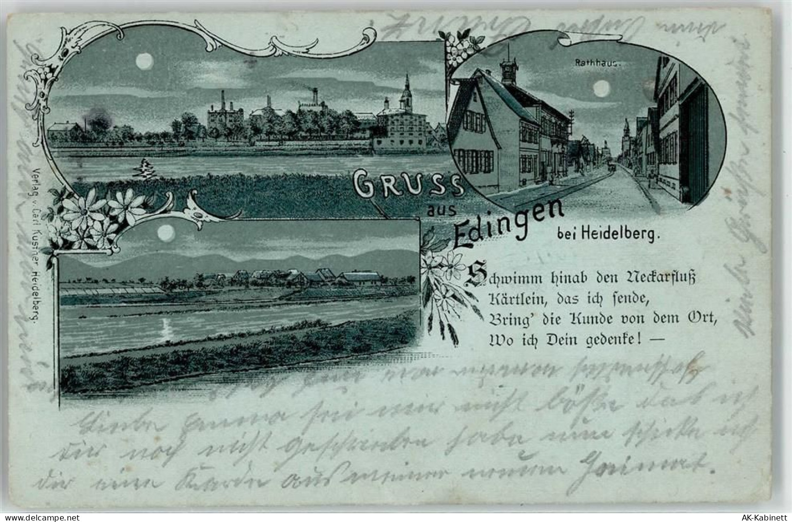 68535 W6803 Edingen-Neckarhausen Lithographie Rathaus - 52091660
