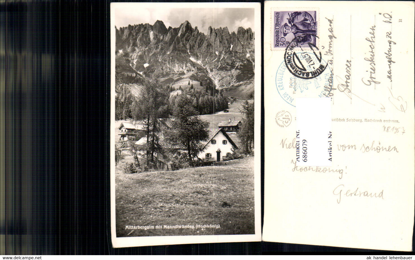 686079 Bischofshofen Mitterbergalm Mühlbach am Hochkönig n. Grieskirchen
