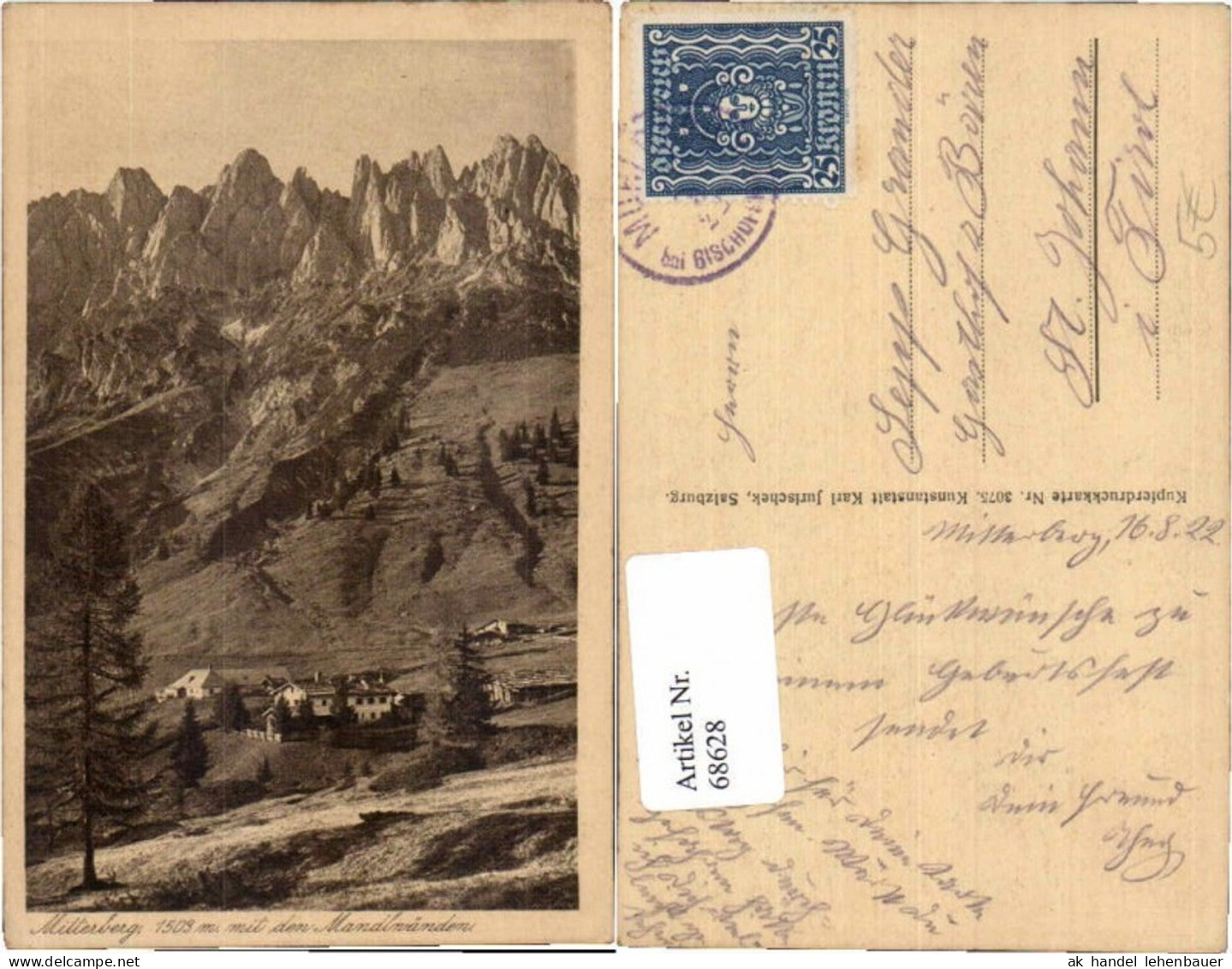 68628,Mitterberg bei Mühlbach am Hochkönig 1922