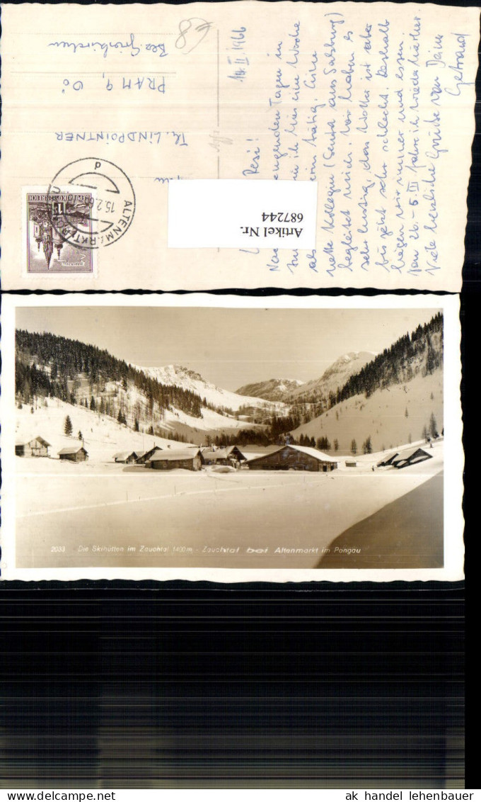 687244 Skihütten Oberzauch Zauchtal b. Altenmarkt im Pongau gel. Pram Grieskirchen