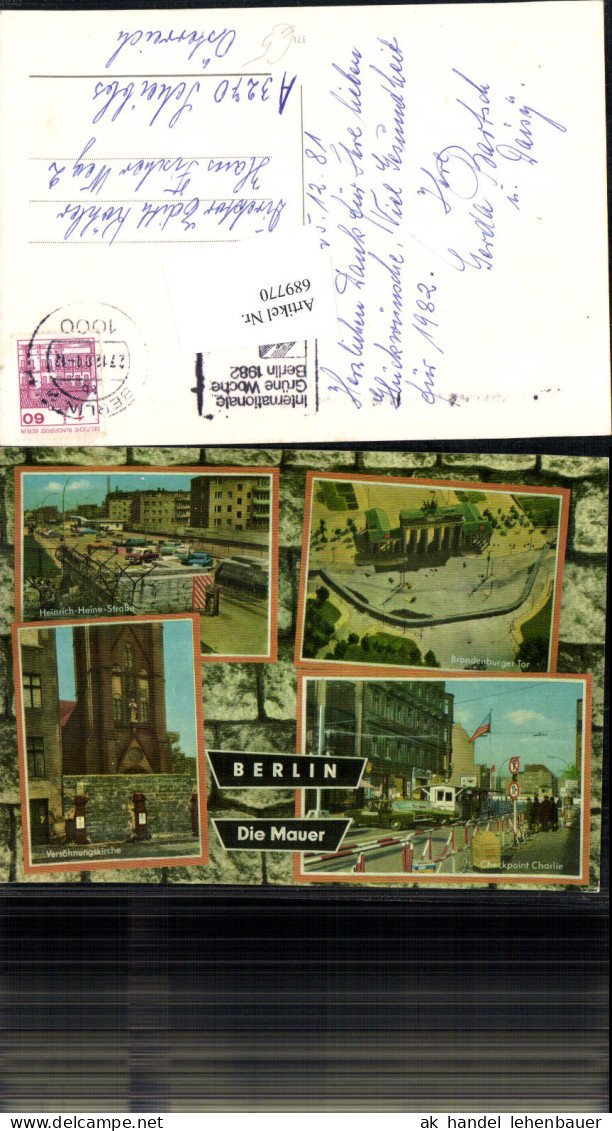 689770 Berlin Die Mauer Berliner Mauer Checkpoint Charlie DDR