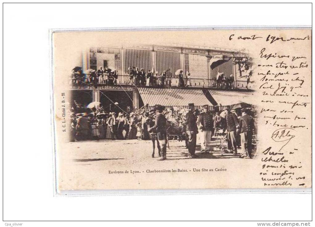 69 CHARBONNIERE LES BAINS Fete au Casino, bien animée, ed SCI 21, 1902