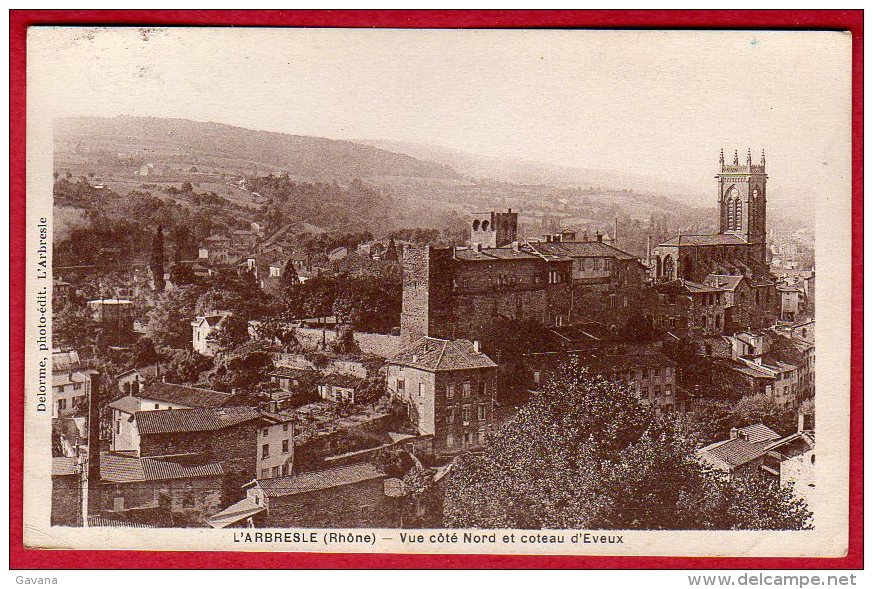 69 L'ABRESLE - Vue coté Nord et coteau d'Eveux