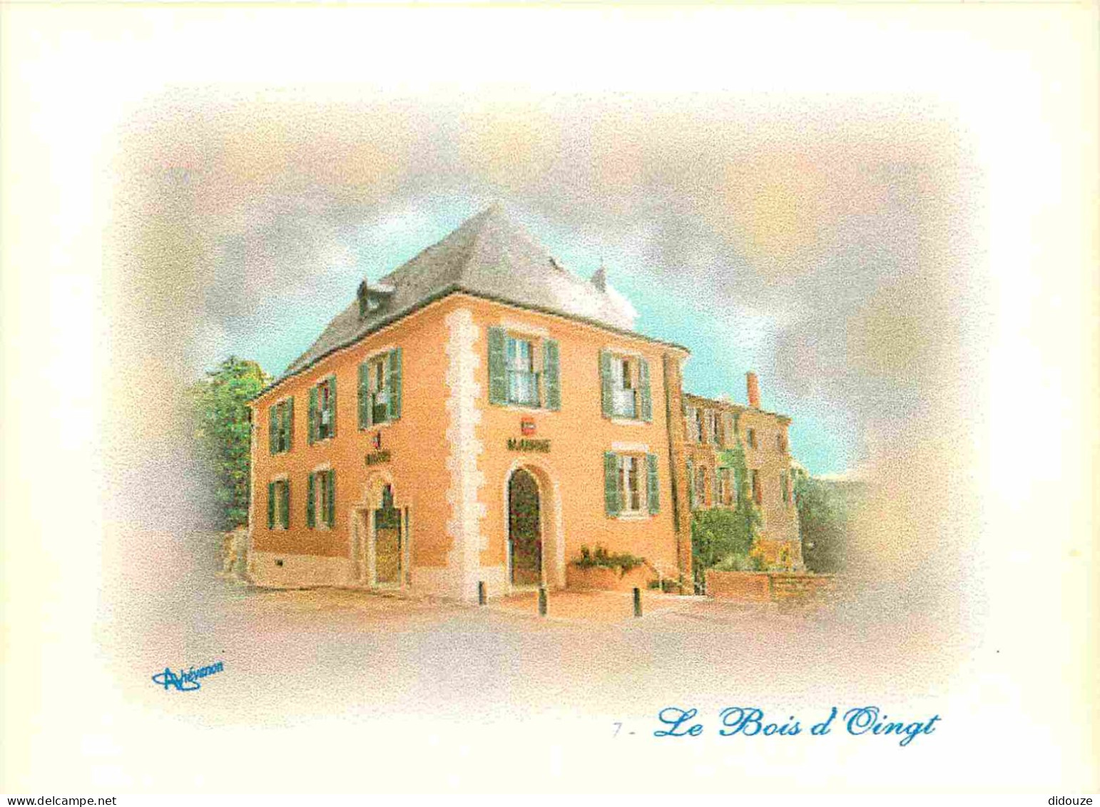 69 - Le Bois d'Oingt - Au Pays des Pierres Dorées - Art peinture aquarelle de Alain Thevenon - CPM - Voir Scans Recto-Ve
