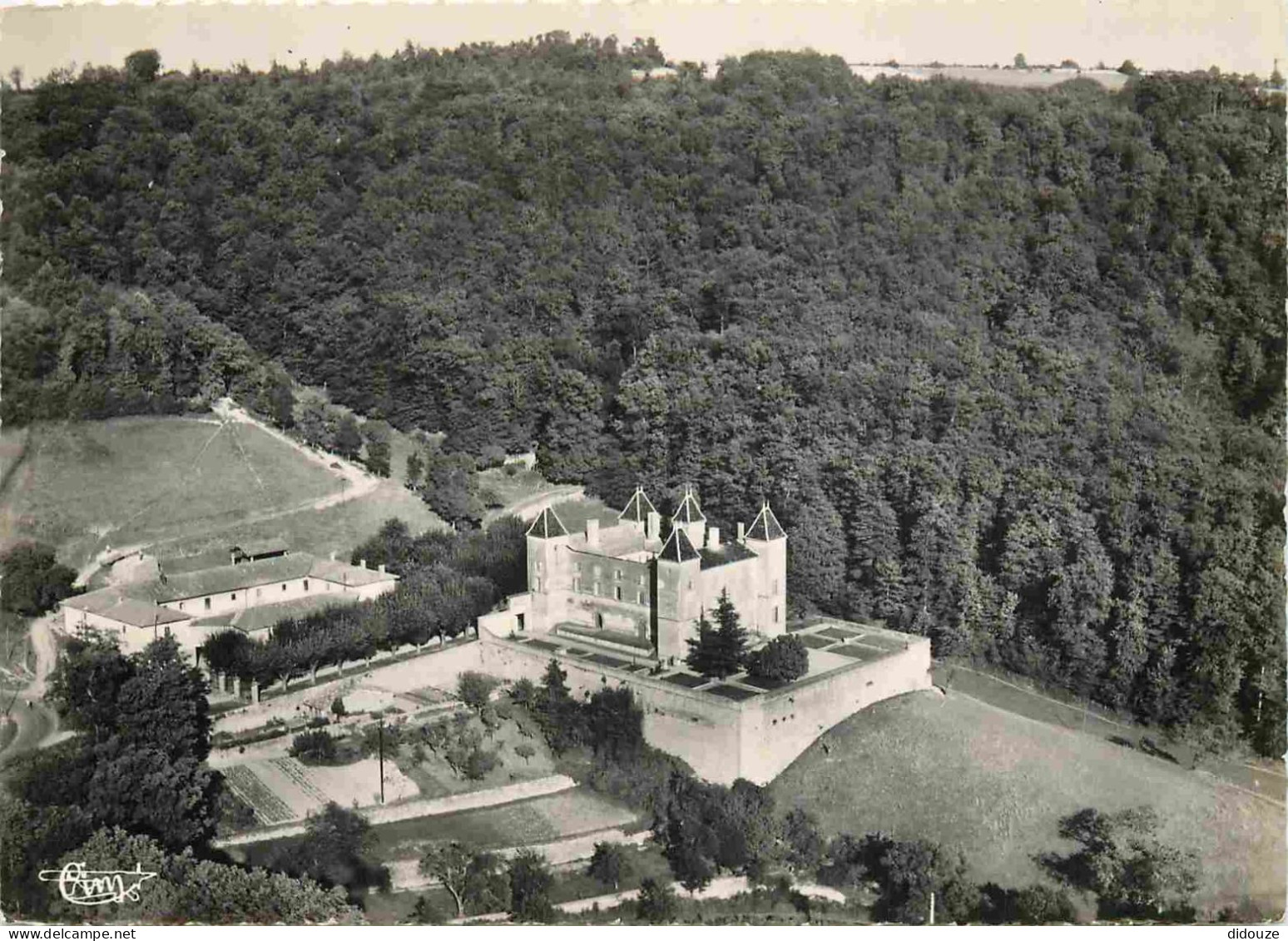 69 - Limonest - Le Château et les dépendances - Vue aérienne - Mention Photographie Véritable - Carte dentelée - CPSM gr