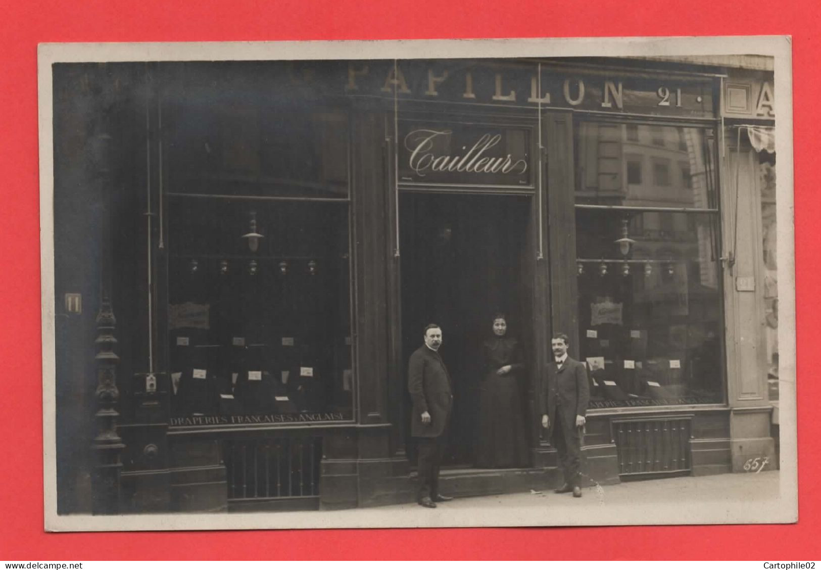 69 - Lyon 2 - Carte photo tailleur au 21 rue grenette