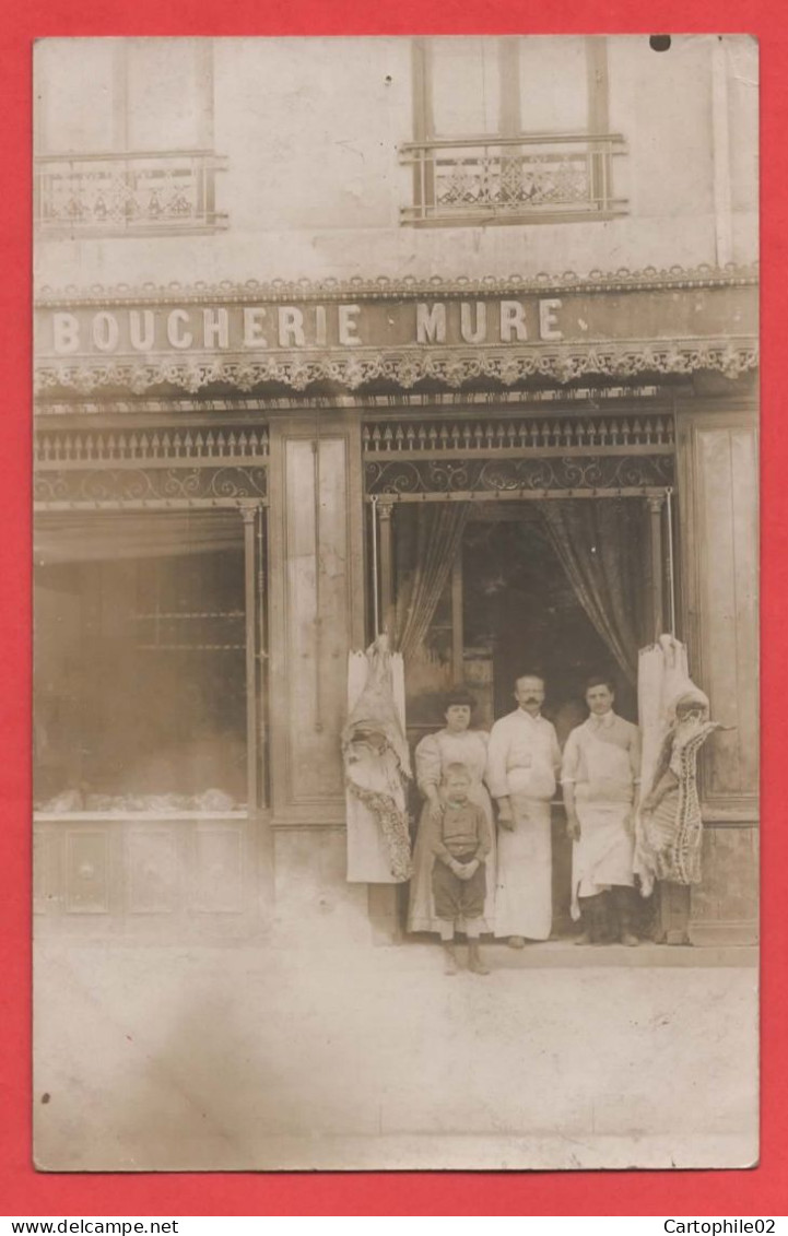 69 - Lyon 9 - Carte photo boucherie au 17 Quai Arlong