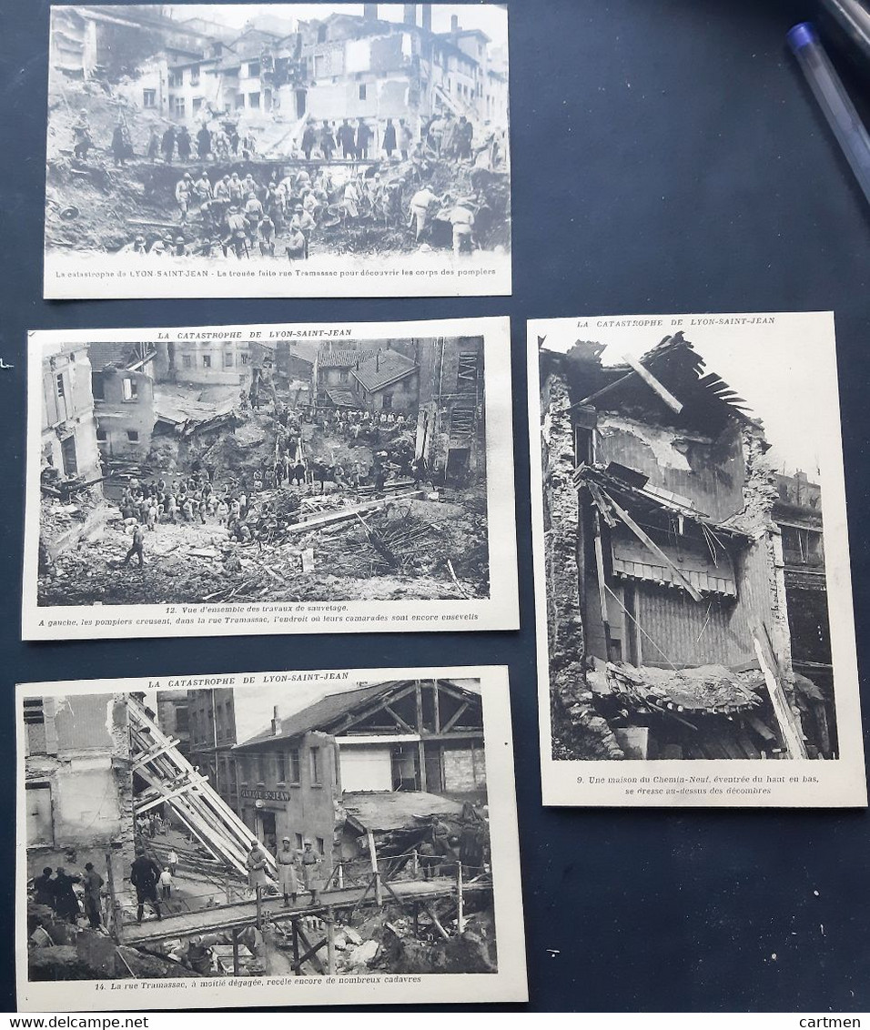 69 LYON CATASTROPHE DE SAINT JEAN 6 CARTES