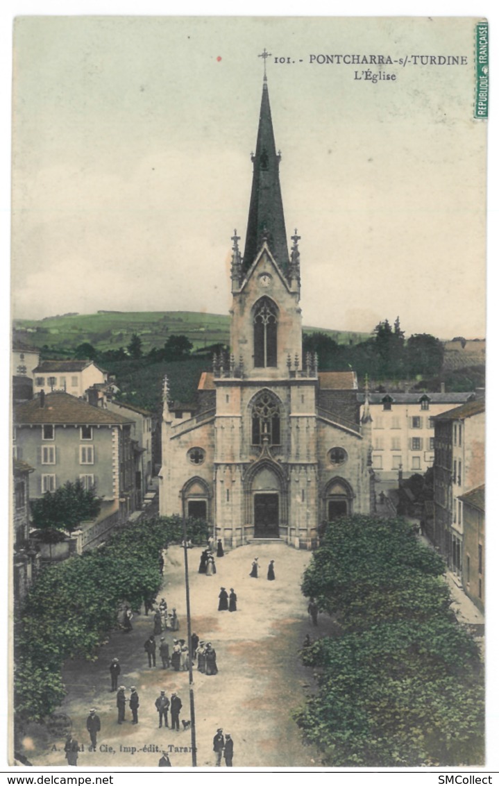 69 Pontcharra sur Turdine, l'église (3504)