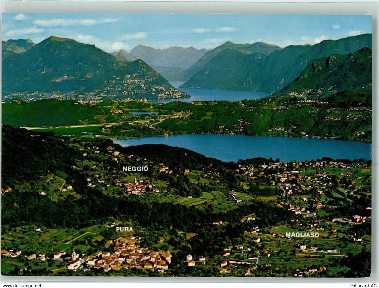 6900 Lugano 1968 - Malcantone con Lugano Aerofoto - 10390736