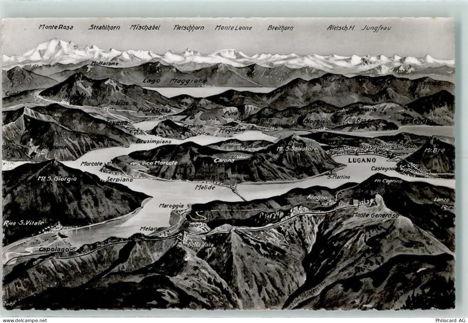 6900 Lugano - Landkarte Lago di Lugano - 10286672