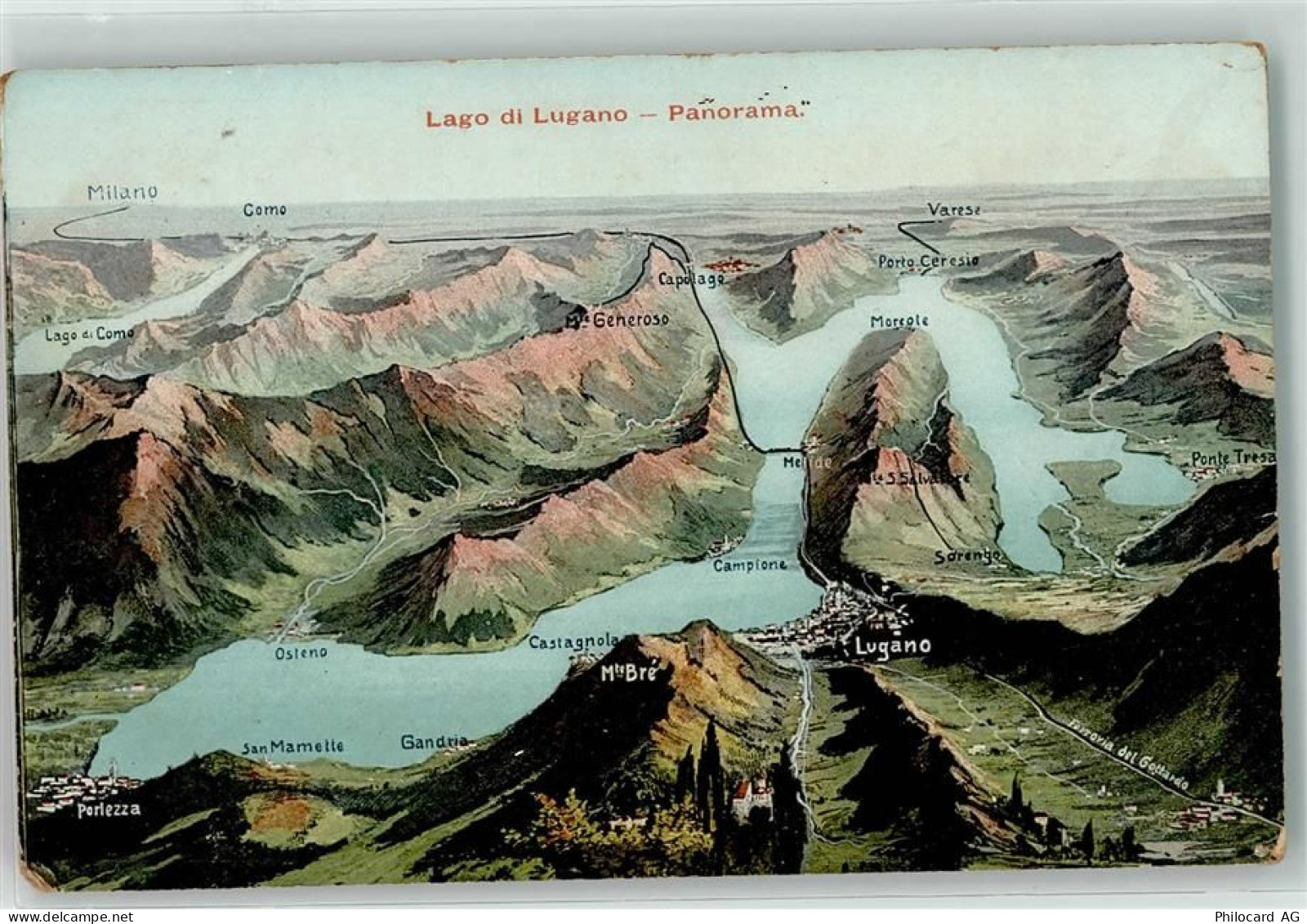 6900 Lugano - Vogelschau Lago di Lugano - 39409729