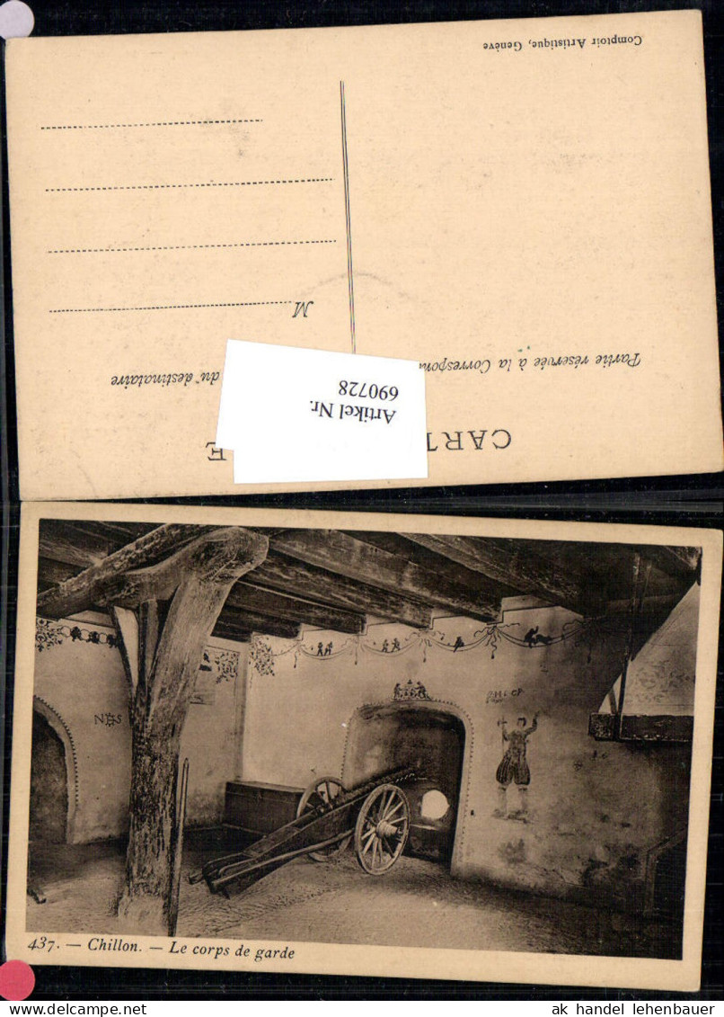 690728 Chillon Montreux Le corps de garde kanone waadt Vaud