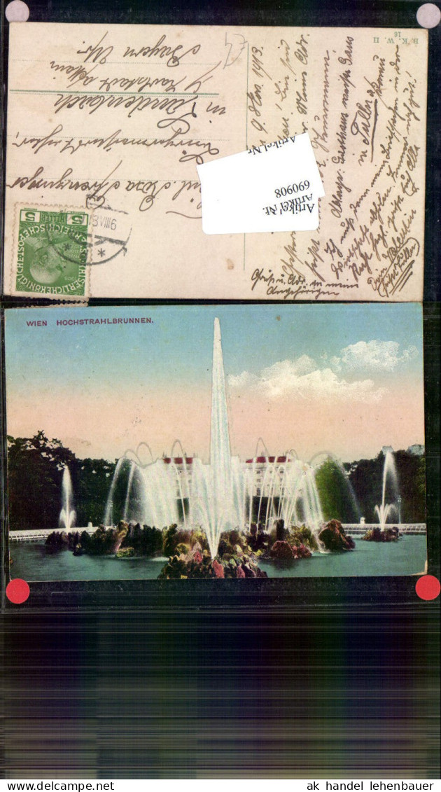690908 Wien Hochstrahlbrunnen gel.n. Laudenbach Karlstadt am Main