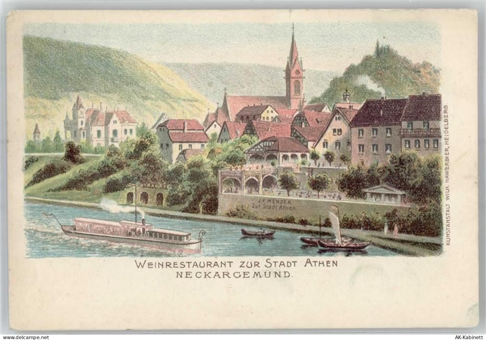 69151 W6903 Neckargemünd Künstlerkarte Weingasthaus zur Stadt Athen - 51468713