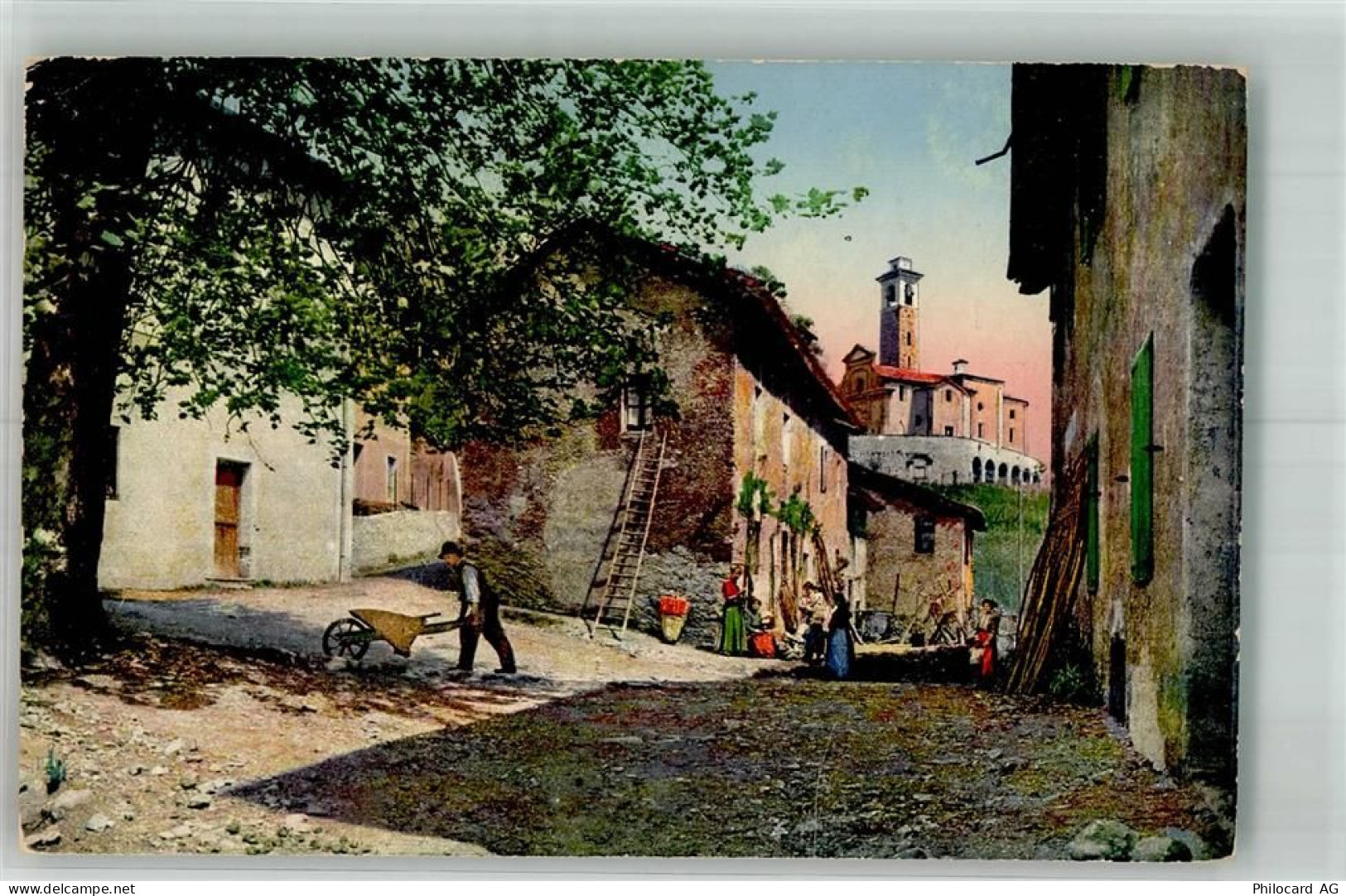6927 Agra 1924 Foto AK Kirche Tracht - 10749737