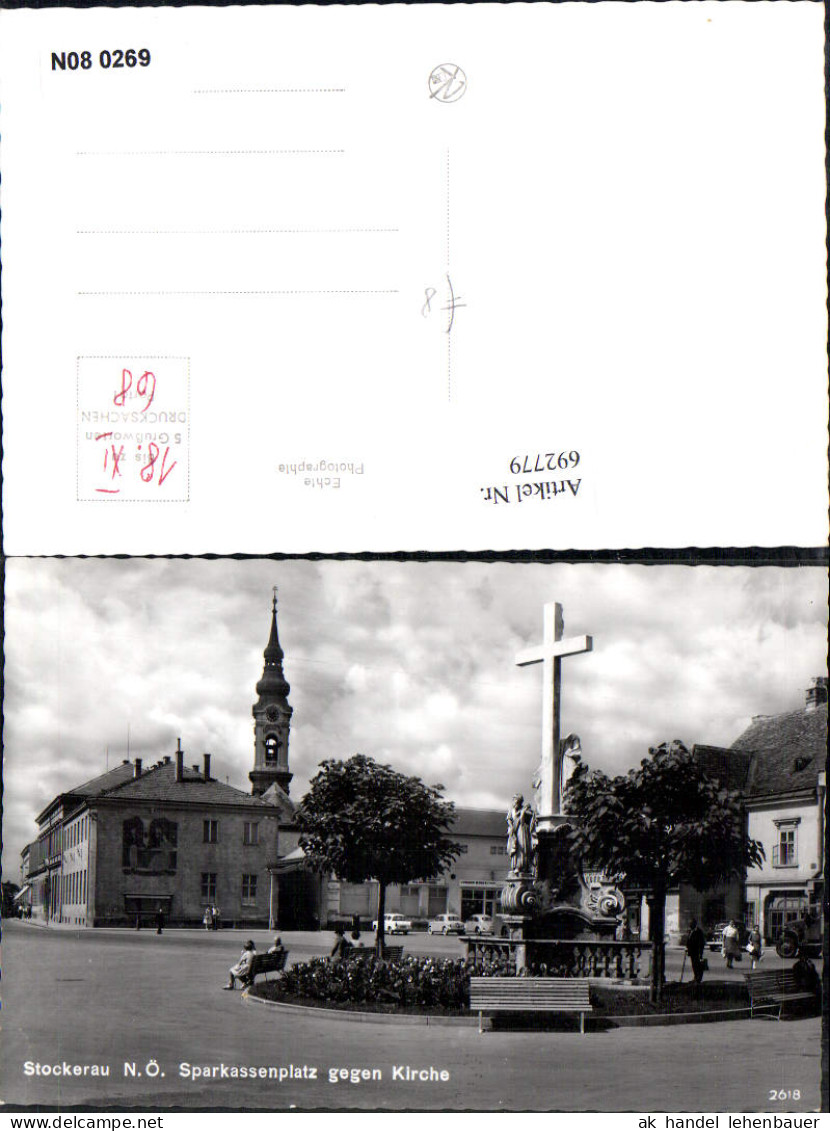 692779 Stockerau Sparkassenplatz Sparkasse Bank Kirche