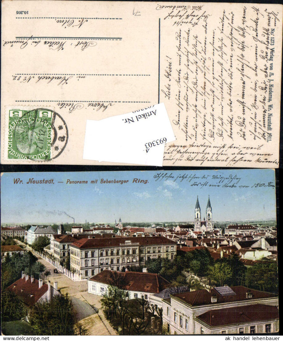 693303 Wiener Neustadt Babenberger Ring gel Harbach Weitra Gmünd